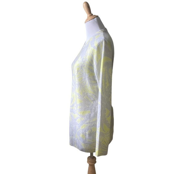 NWOT Equipment Rei Intarsia Cashmere Sweater in Chartreuse Small - Picture 4 of 11